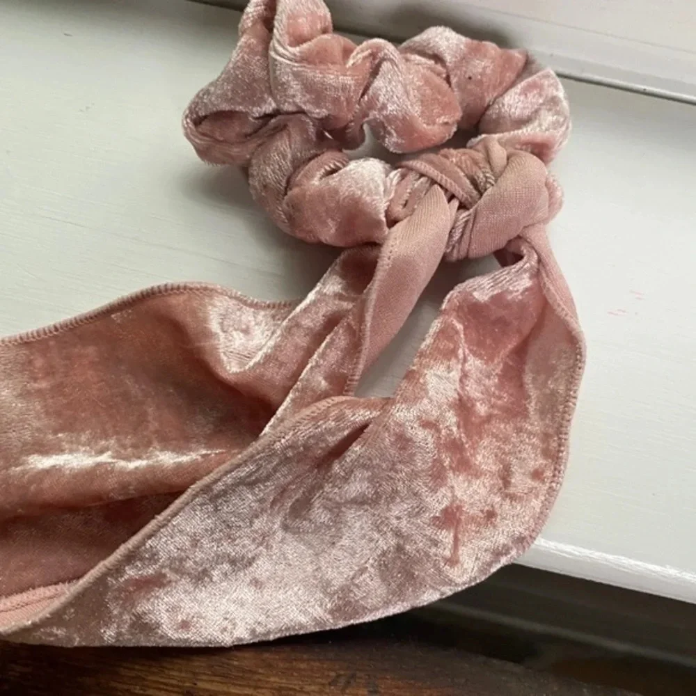 Anthropologie Pink Velvet Scrunchie